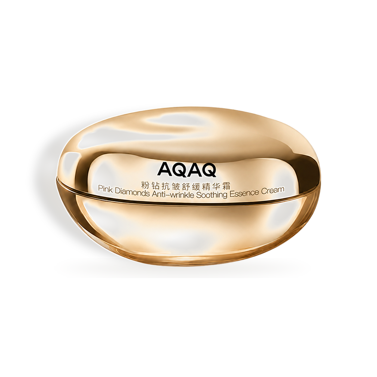 AQAQ粉钻抗皱舒缓精华霜白底棚拍展示